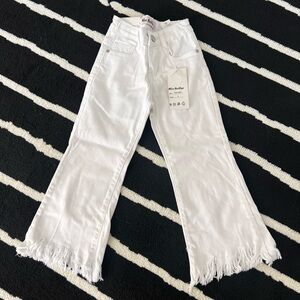 NWT MISS BELLINA italian brand white jeans